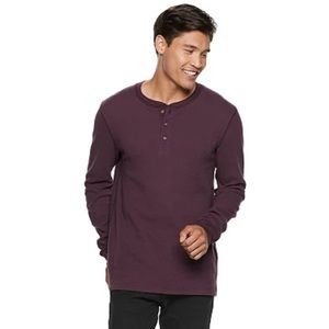 Sonoma Men’s Long Sleeve Burgundy Thermal